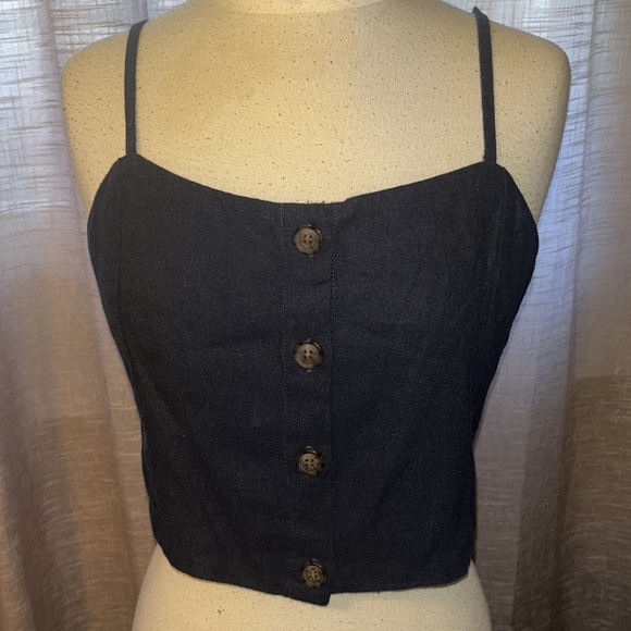 JDY NWOT linen blend halter tank NWOT - Picture 2 of 6